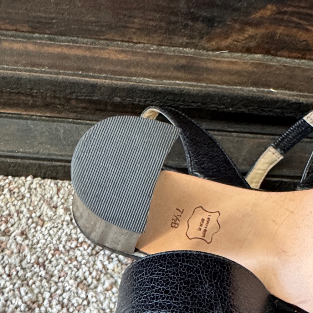 Talbots Black Open-Toe Heels - Picture 9 of 11